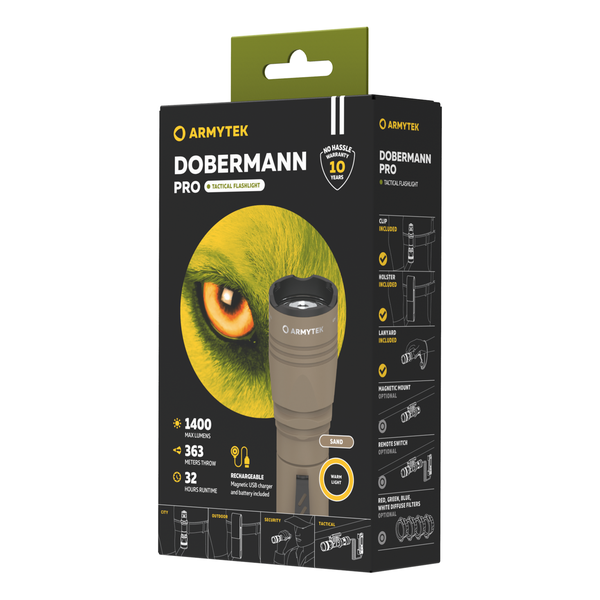 Armytek Dobermann Pro Magnet USB Sand (Warmweiß)