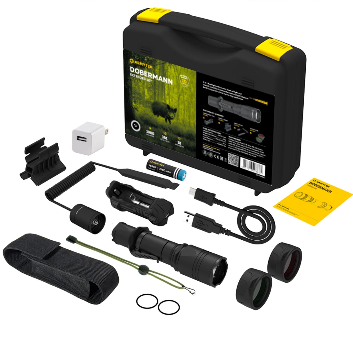 Armytek Dobermann Extended Set Kaltweiß / Warmweiß